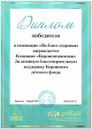 За активную благотворительную поддержку Кировского детского фонда