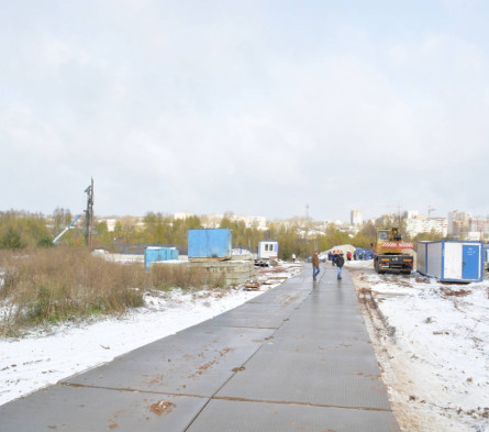 Начало строительства путепровода в Чистых прудах