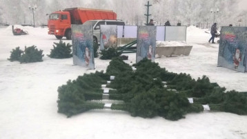 «Кировспецмонаж» принял участие в установке главной елки Ленинского района города Кирова.