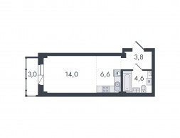 Студия, 32 м²