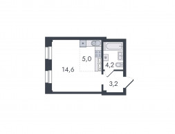 Студия, 27 м²