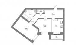2-комнатная, 67.7 м²