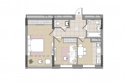 2-комнатная, 58.9 м²
