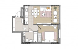 Евро 2-комнатная, 48.7 м²