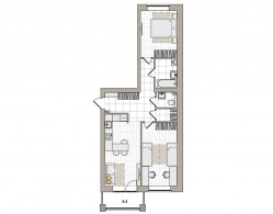 3-комнатная, 70.8 м²