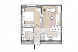 2-комнатная, 42.2 м²